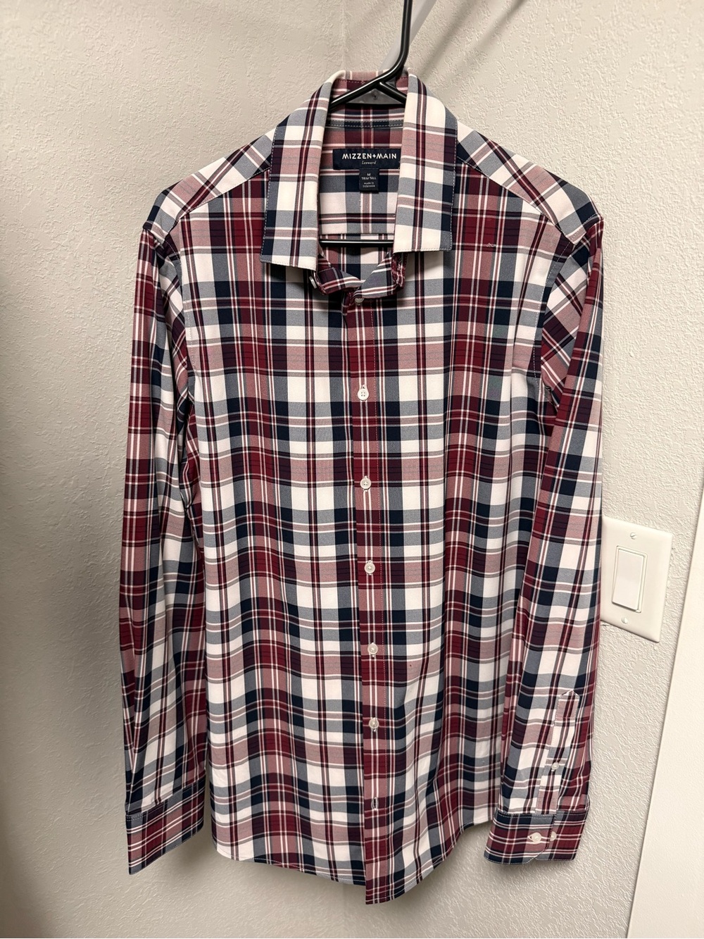Mizzen+Main Men's Button-Down Shirt- Medium Trim Tall